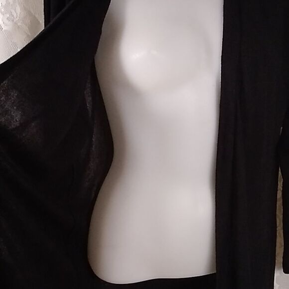 PREMISE BLACK WOMEN'S OPEN SWEATER SIZE L - Picture 6 of 14